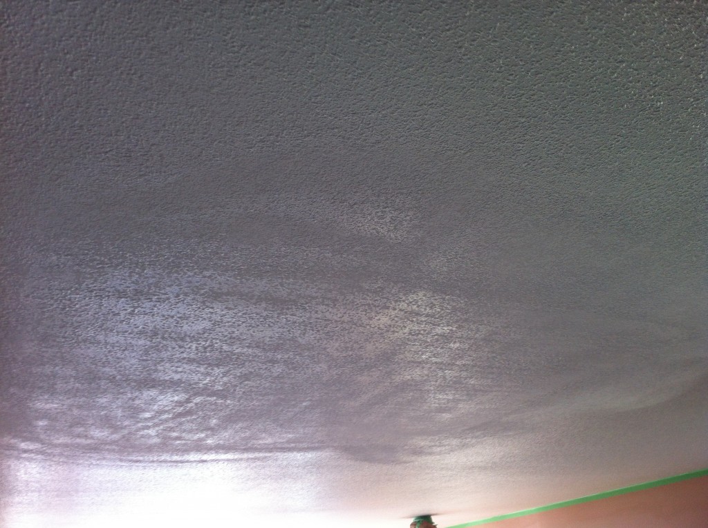 before ceiling texture repair