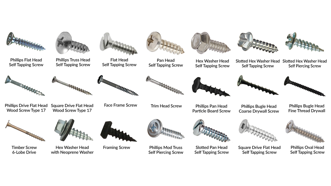 drywall screws sizes